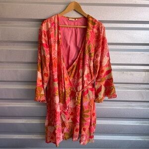 Spartina 449 NWT Rosalee Wrap Dress in a Callawassie Floral Pink